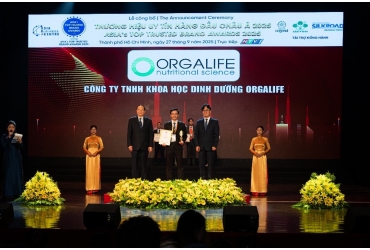 Thương hiệu dinh dưỡng Orgalife được vinh danh “Số 1 Việt Nam” và Top 10 châu Á